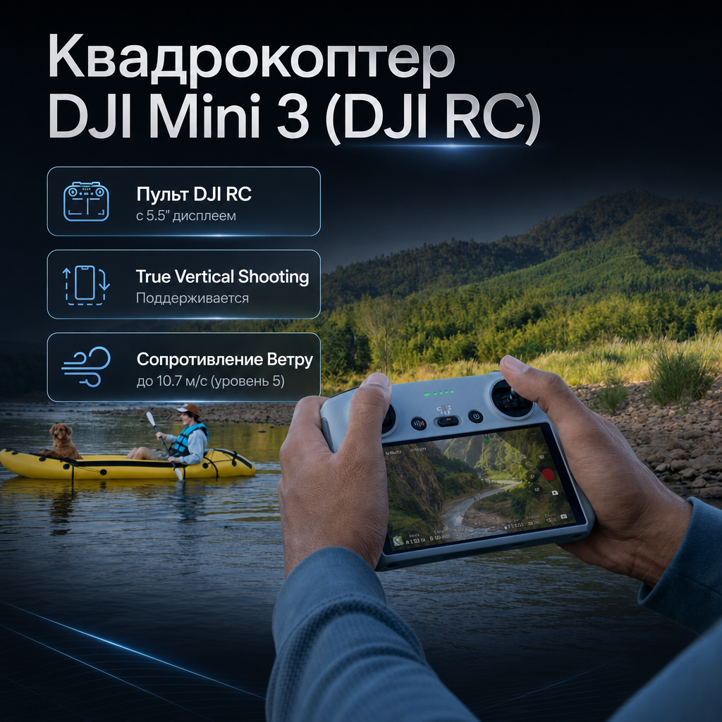 Квадрокоптер DJI Mini 3 (DJI RC) — инфографика