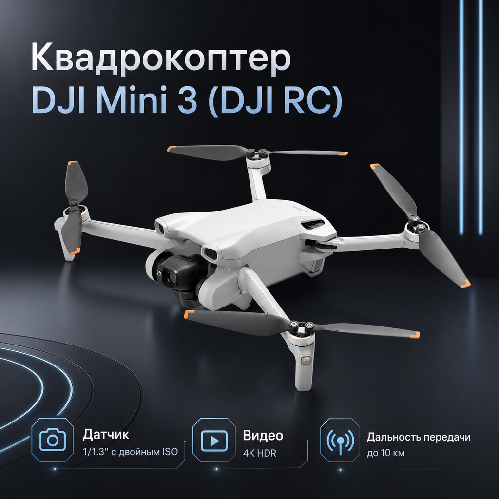 Квадрокоптер DJI Mini 3 (DJI RC) — инфографика