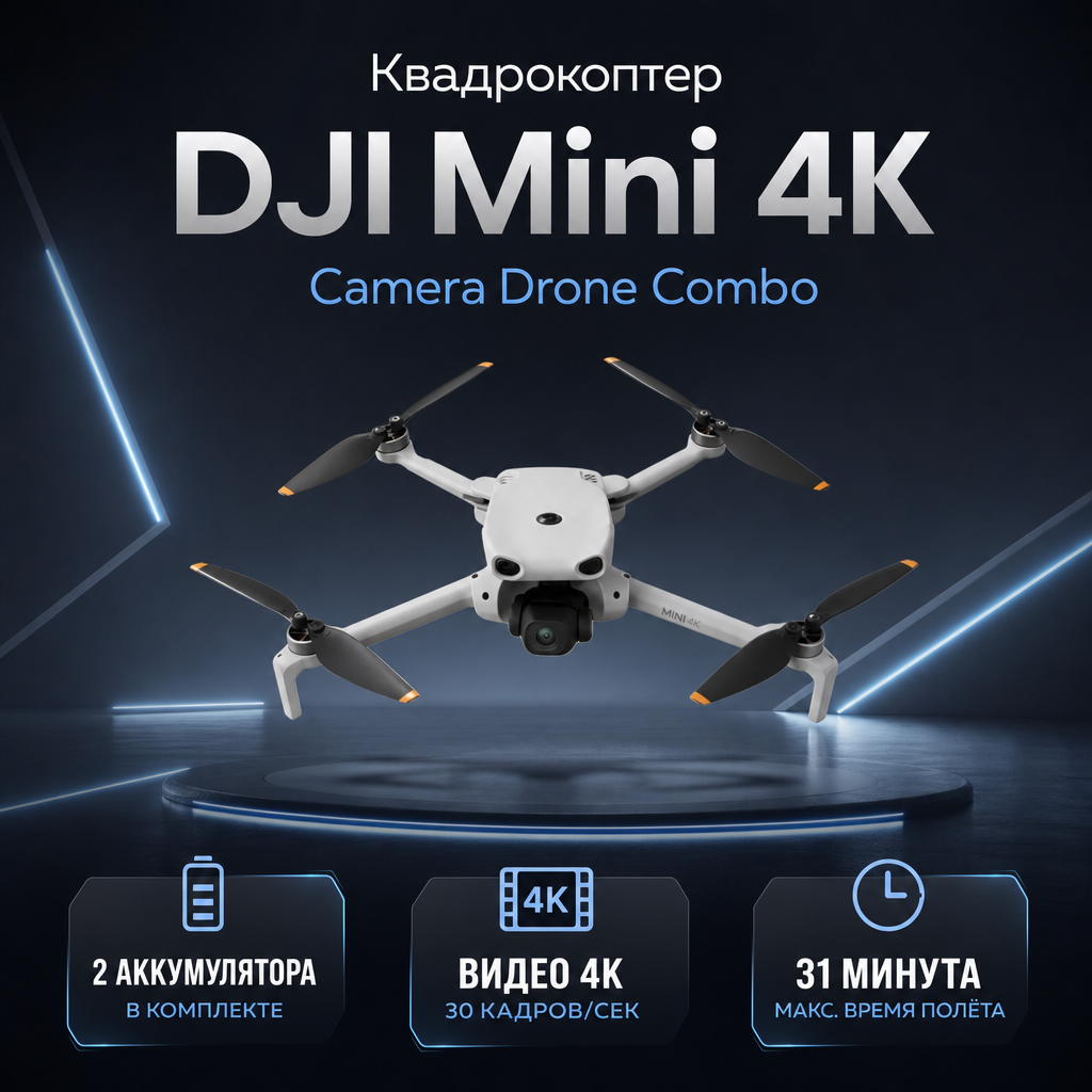 Квадрокоптер DJI Mini 4K Camera Drone Combo