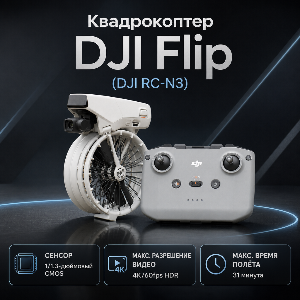 Квадрокоптер DJI Flip (DJI RC-N3)