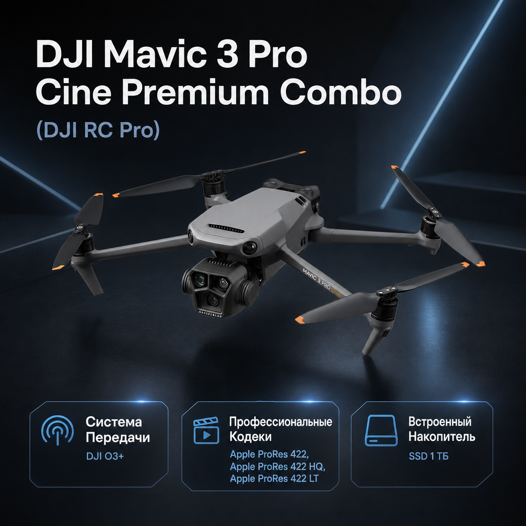 DJI Mavic 3 Pro Cine Premium Combo (DJI RC Pro) — инфографика