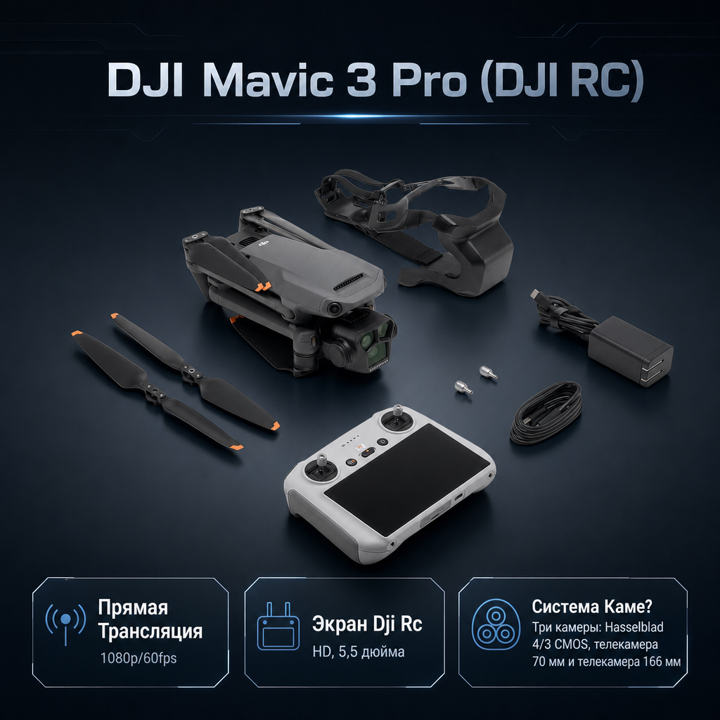 DJI Mavic 3 Pro (DJI RC) — инфографика