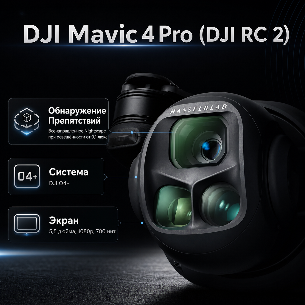 DJI Mavic 4 Pro (DJI RC 2) — инфографика