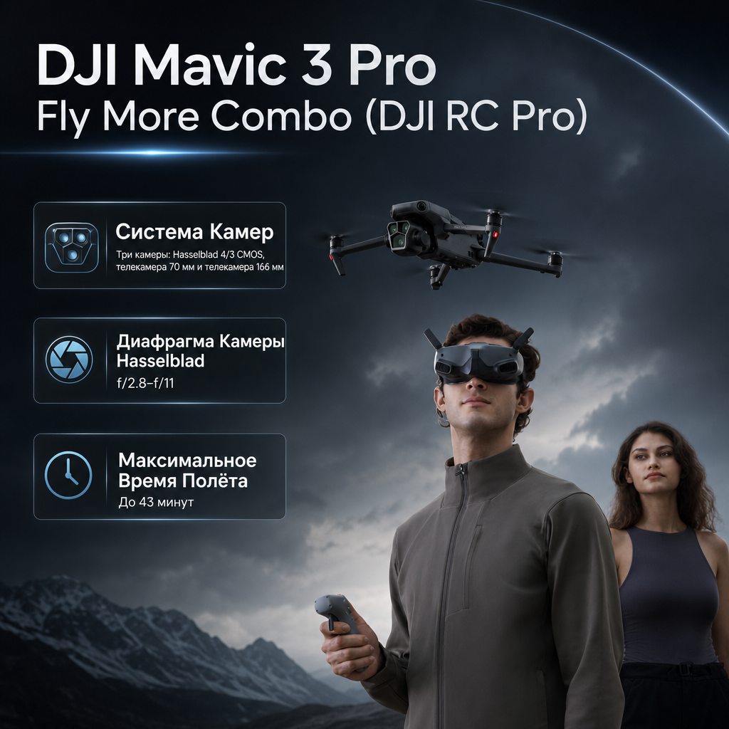 DJI Mavic 3 Pro Fly More Combo (DJI RC Pro) — инфографика