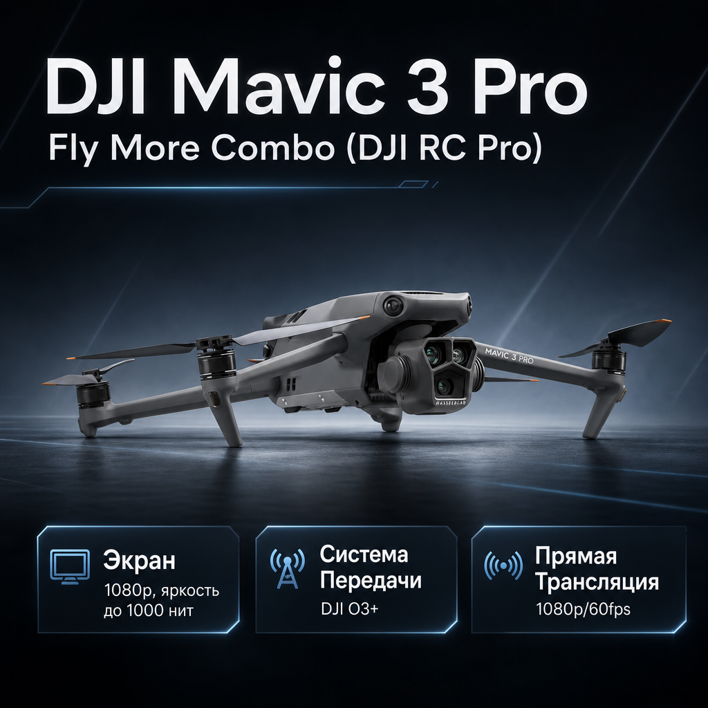 DJI Mavic 3 Pro Fly More Combo (DJI RC Pro) — инфографика