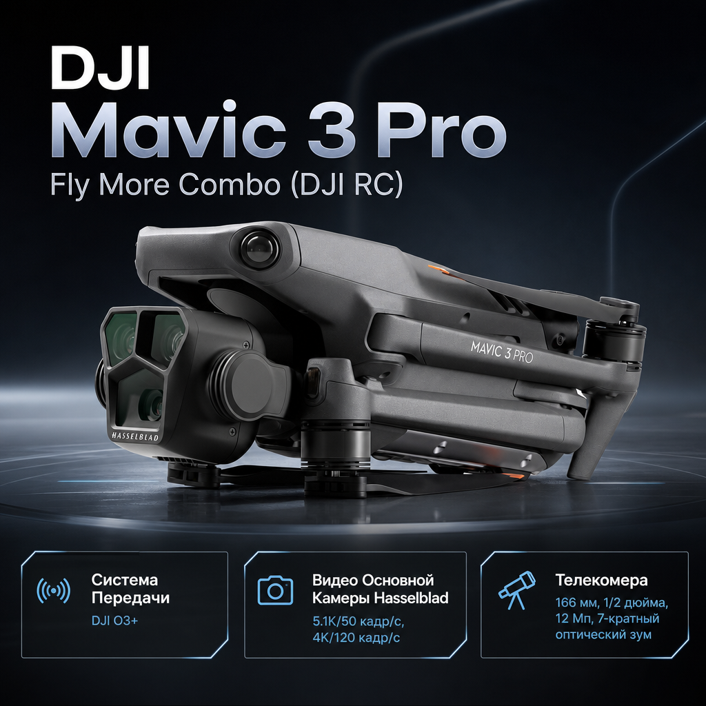 DJI Mavic 3 Pro Fly More Combo (DJI RC) — инфографика