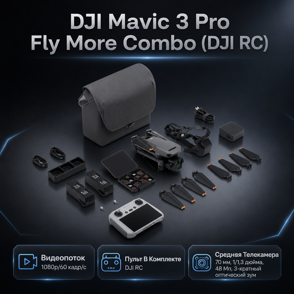 DJI Mavic 3 Pro Fly More Combo (DJI RC) — инфографика