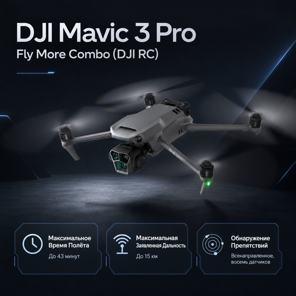 DJI Mavic 3 Pro Fly More Combo (DJI RC) — инфографика