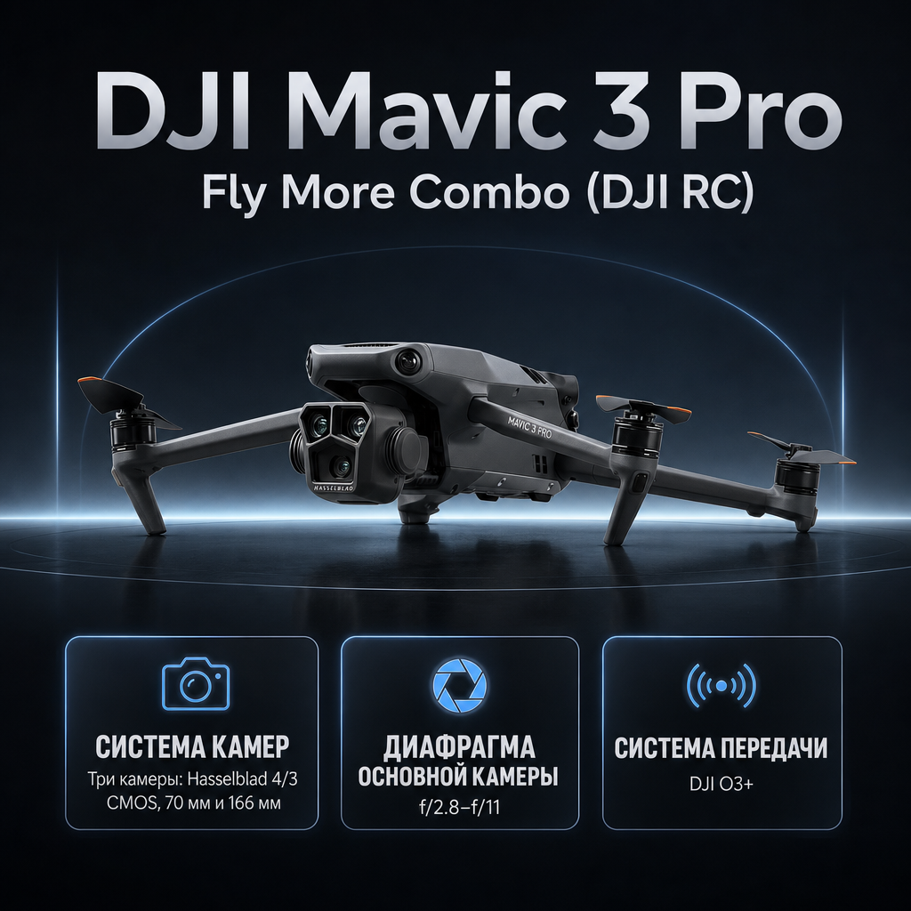 DJI Mavic 3 Pro Fly More Combo (DJI RC) — инфографика