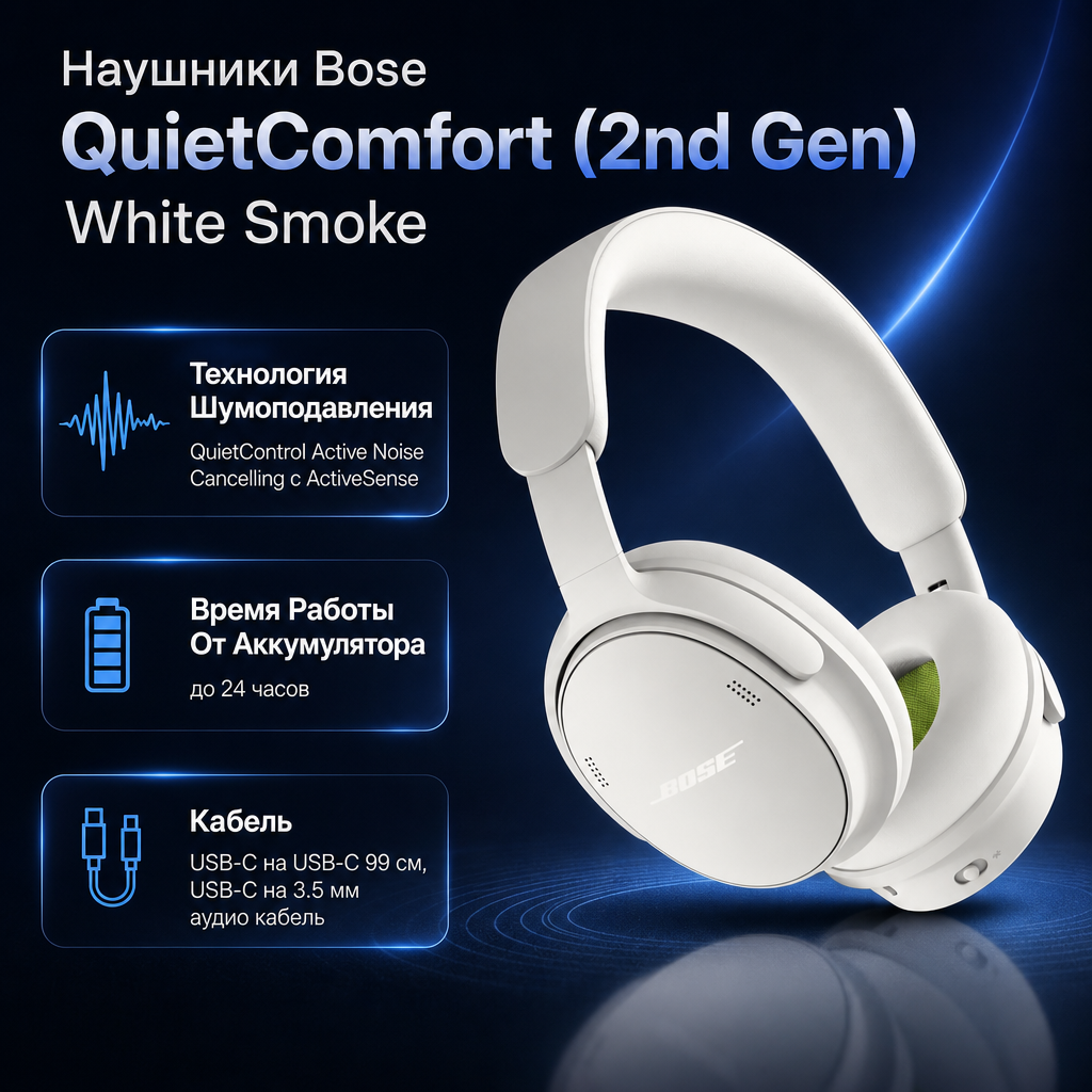 Наушники Bose QuietComfort (2nd Gen) White Smoke