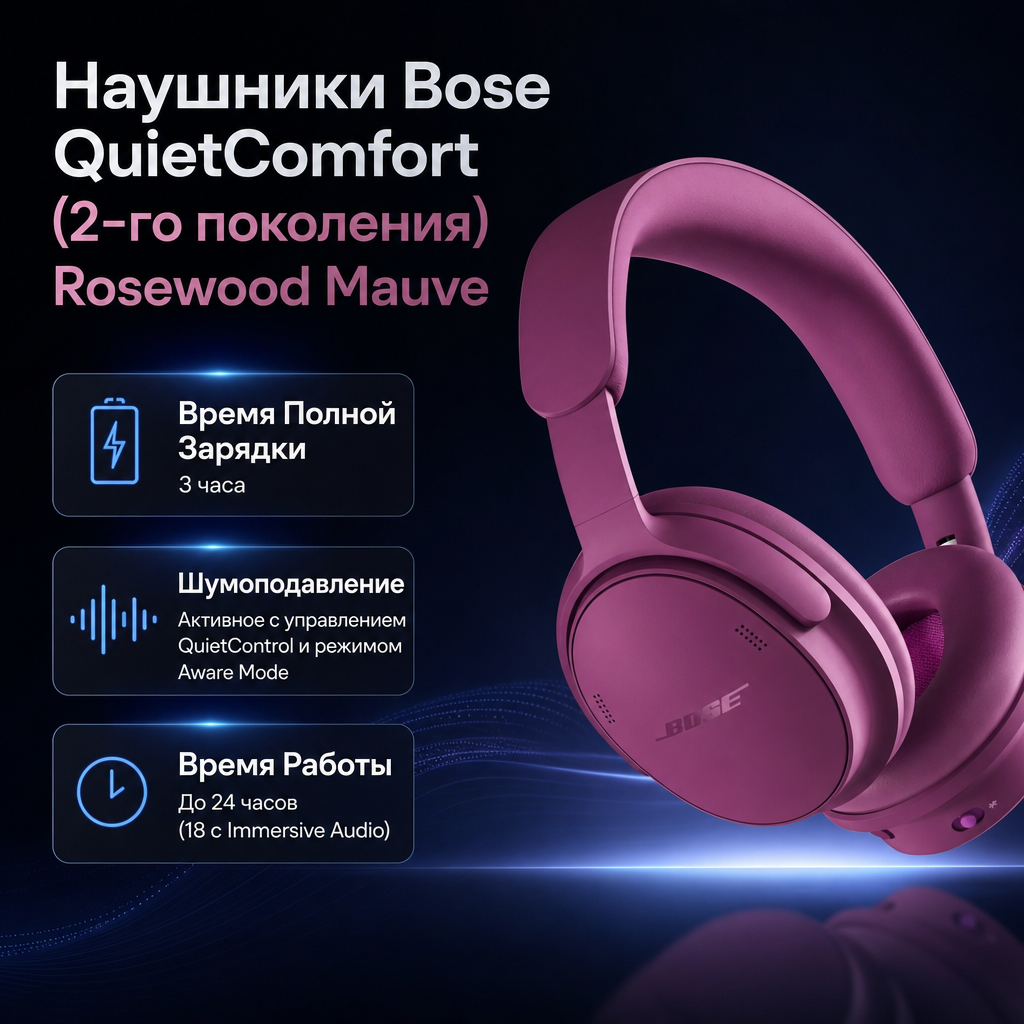 Наушники Bose QuietComfort (2-го поколения) Rosewood Mauve
