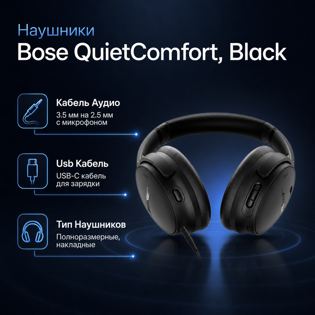 Bose QuietComfort Headphones - BLACK