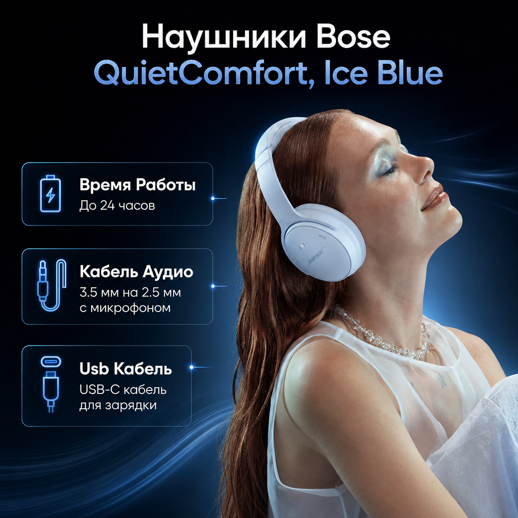 Bose QuietComfort Headphones - ICE BLUE