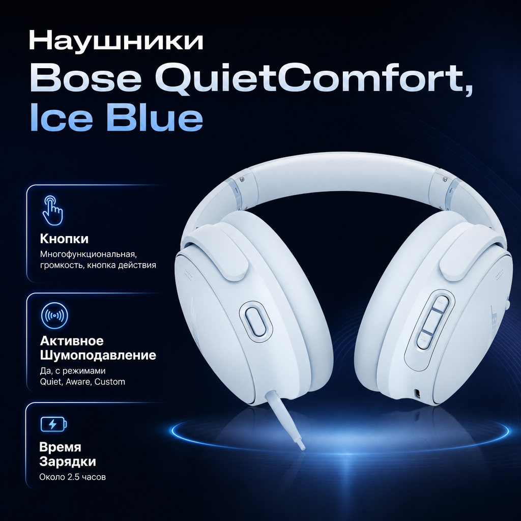 Bose QuietComfort Headphones - ICE BLUE