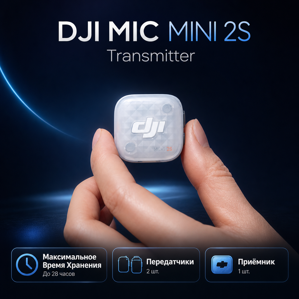 Инфографика: DJI Mic Mini 2S Transmitter