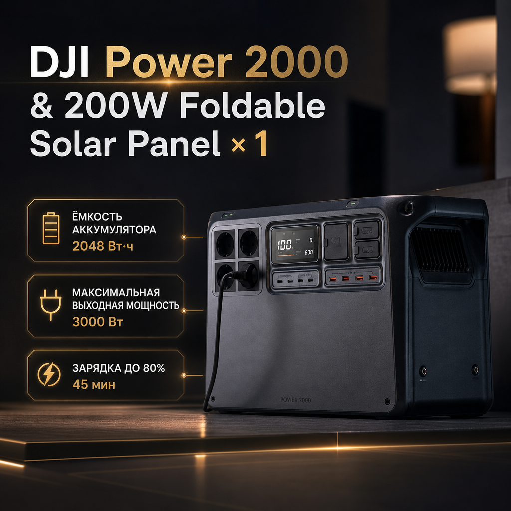 & 200W Foldable Solar Panel × 1