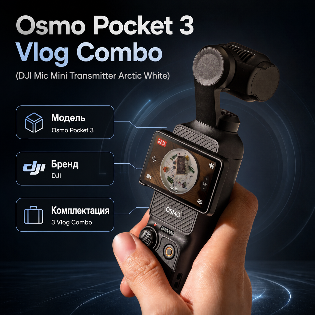 Vlog Combo (DJI Mic Mini Transmitter Arctic White)