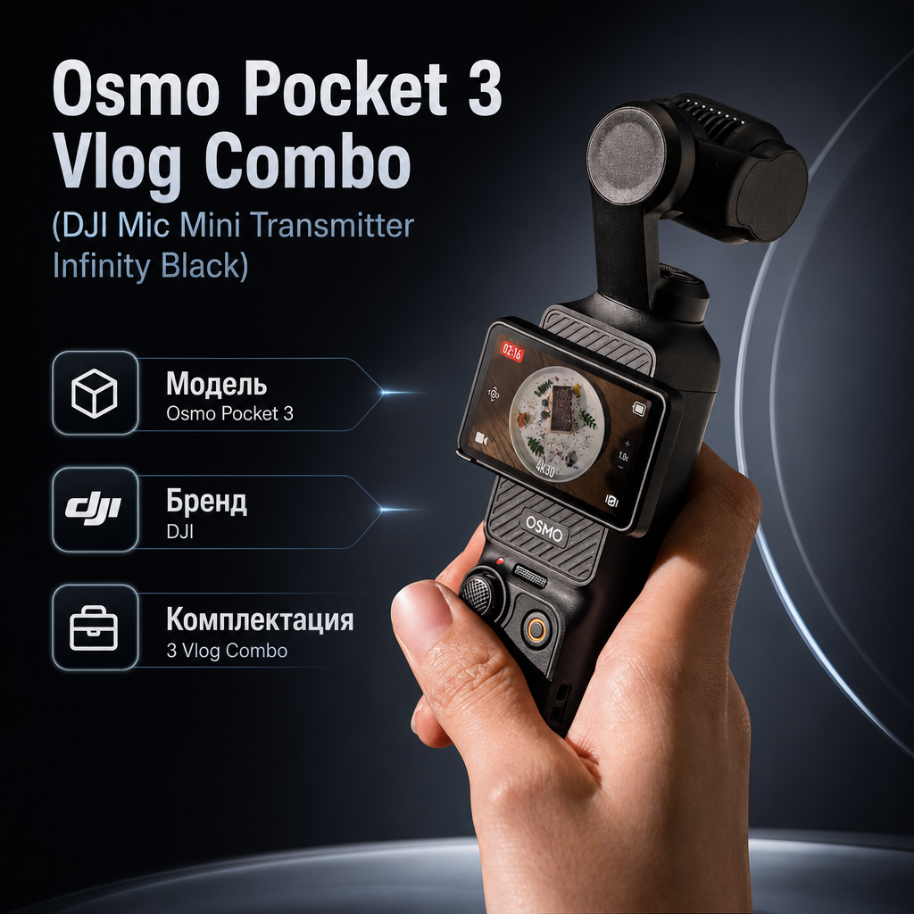 Vlog Combo (DJI Mic Mini Transmitter Infinity Black)