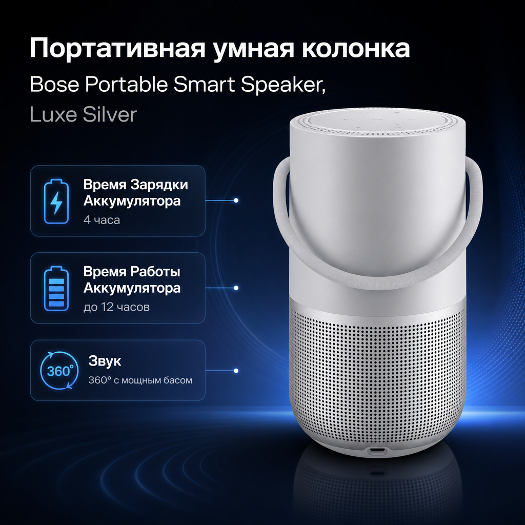 Bose Portable Smart Speaker - LUXE SILVER