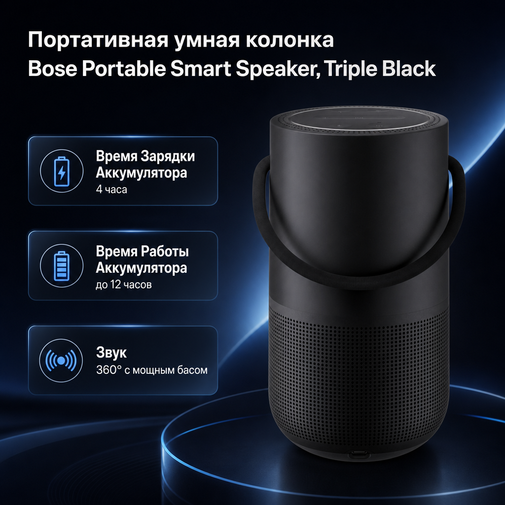 Bose Portable Smart Speaker - TRIPLE BLACK