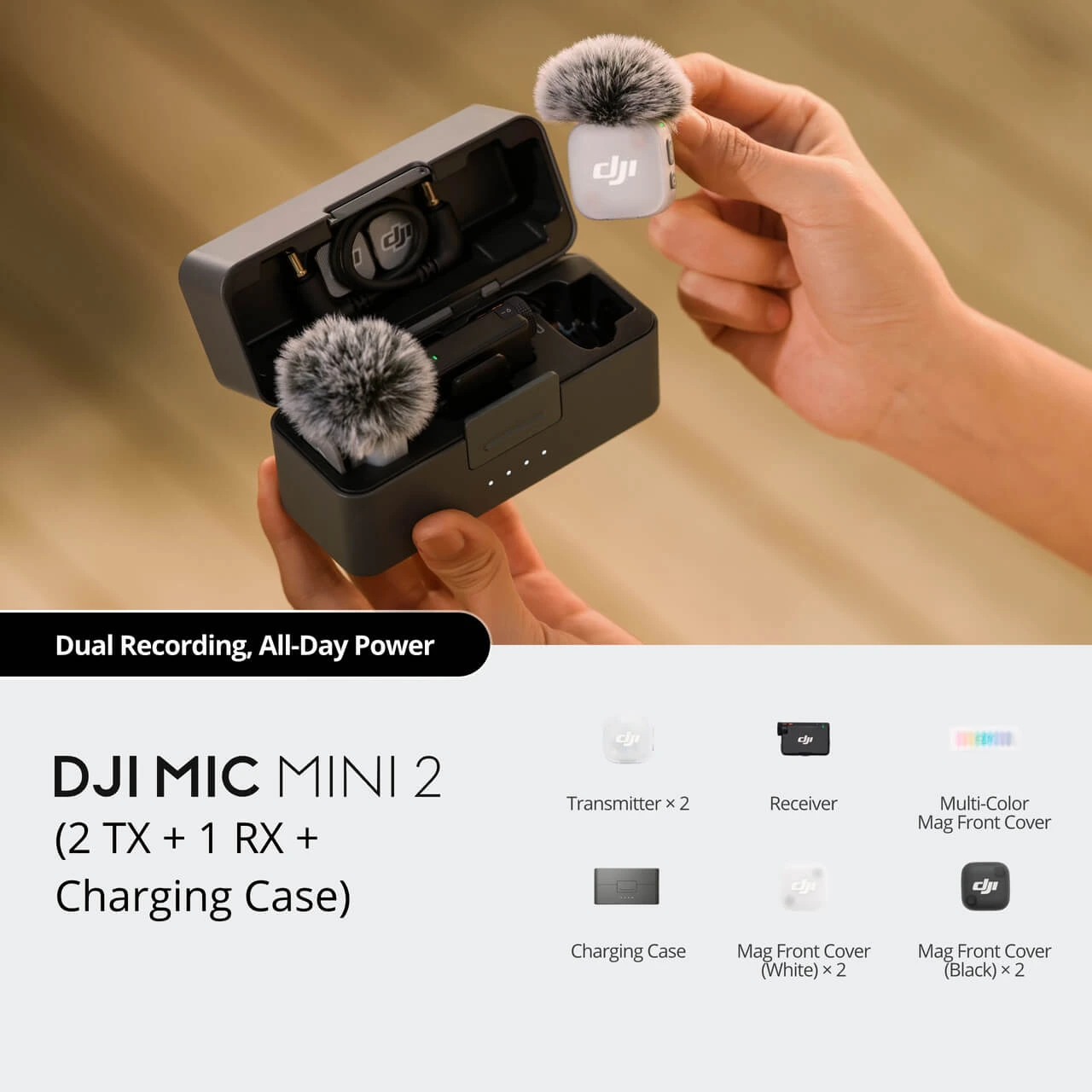 (2 TX + 1 RX + Charging Case)