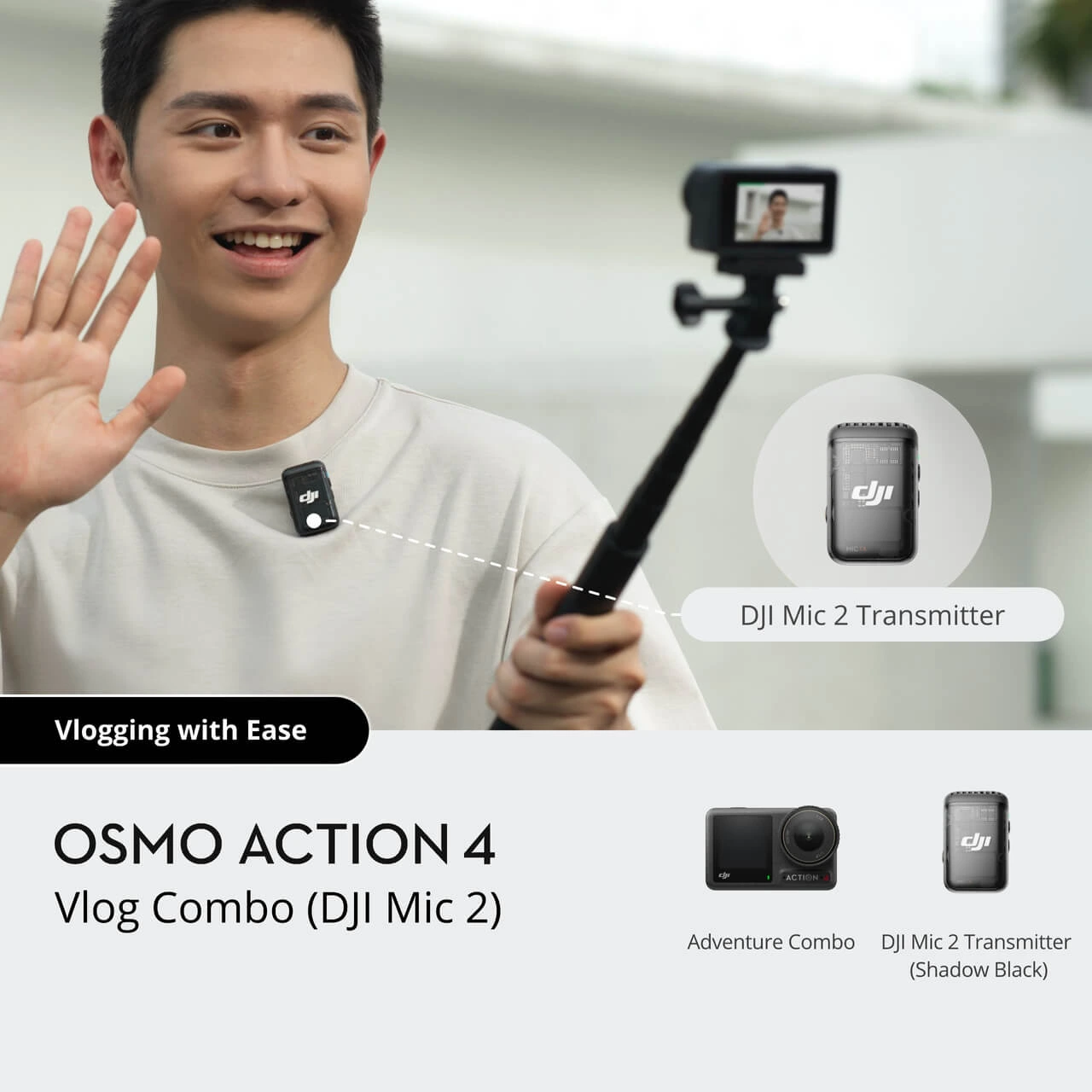 Osmo Action 4 Vlog Combo (DJI Mic 2) — фото 2