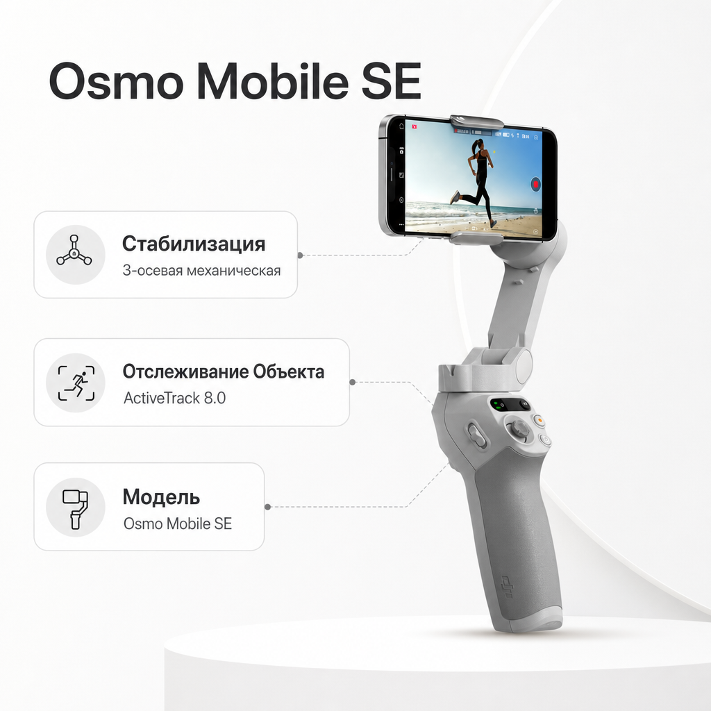 Osmo Mobile SE — инфографика