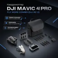 Квадрокоптер DJI Mavic 4 Pro Fly More Combo (DJI RC 2) — инфографика