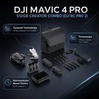 DJI Mavic 4 Pro 512GB Creator Combo (DJI RC Pro 2) — инфографика