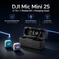 Инфографика: DJI Mic Mini 2S (1 TX + 1 Mobile RX + Charging Case)