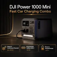 Инфографика: DJI Power 1000 Mini Fast Car Charging Combo