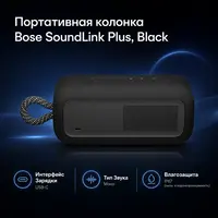 Инфографика: Портативная колонка Bose SoundLink Plus, Black