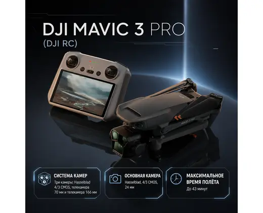 DJI Mavic 3 Pro (DJI RC) — инфографика