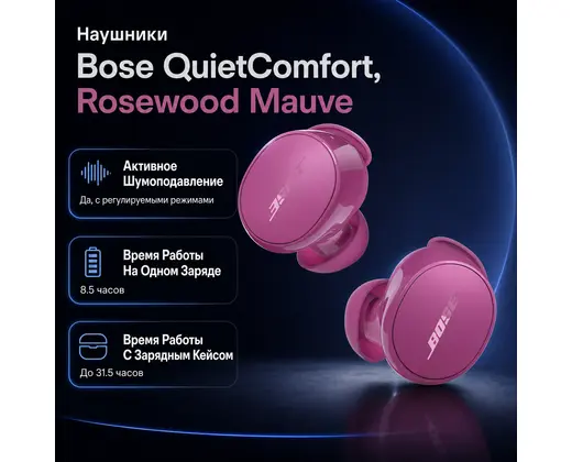 Инфографика: Наушники Bose QuietComfort, Rosewood Mauve