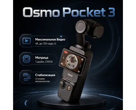 Osmo Pocket 3 — инфографика